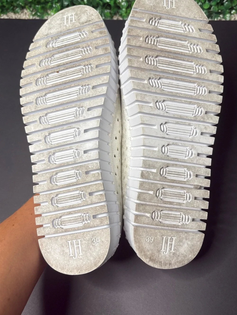 Ilse Jacobsen Perforated Slip-On Sneakers in Cream and White